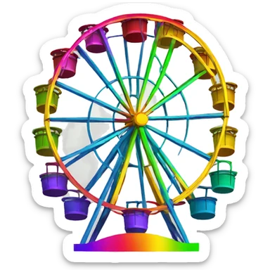 rainbow ferris wheel sticker