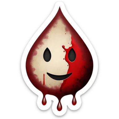 Minimalist emoji-style sticker of a gothic paper with “your soul” in blackletter, desaturated blood drop as signature, grayscale ink and parchment texture



 sticker