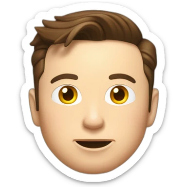 Elon Musk qui mange une tsla sticker