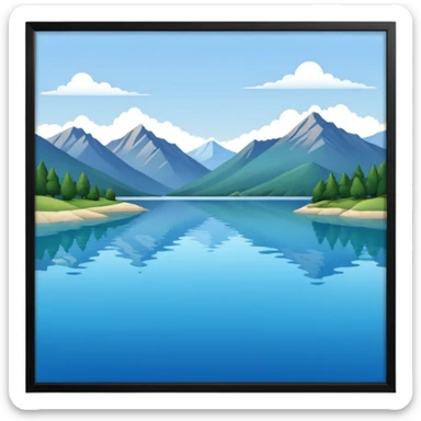 lake landscape sticker