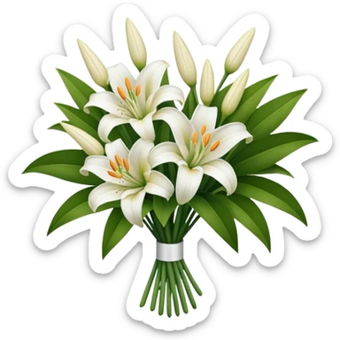 Big white bouquet of Lillie’s  sticker