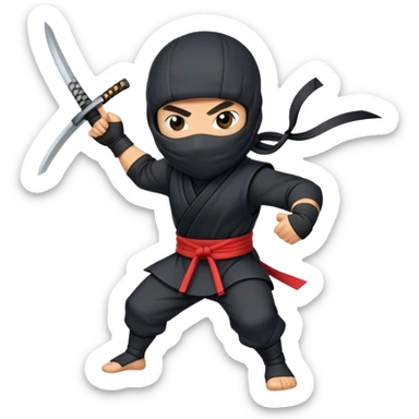 Ninja doing the low taper fade meme sticker