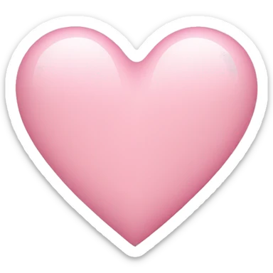 light pink heart sticker