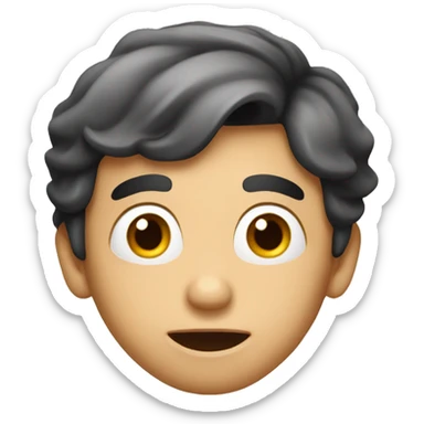 French man have a surprised  sticker