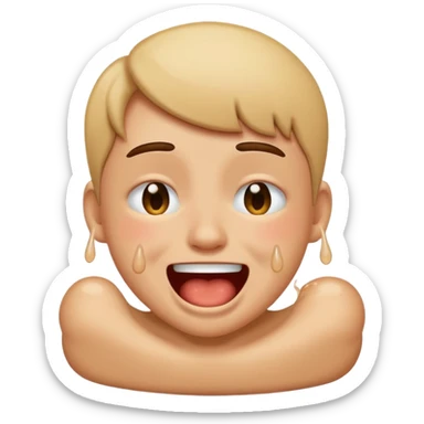 Crying laughing pooing myself  sticker