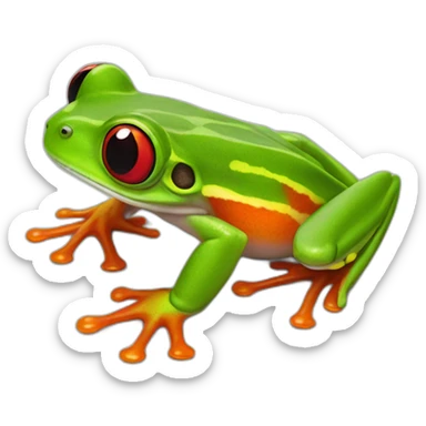 red eyed tree frog sticker