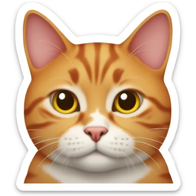 Cat red head fat  sticker