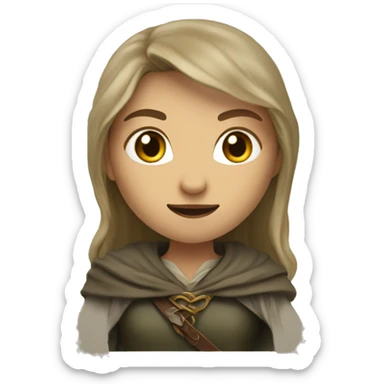 female character in Lord of the rings style sticker