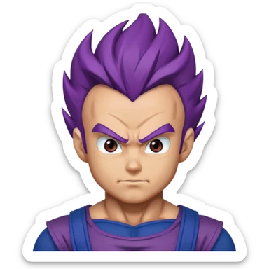 Vegeta ultra ego with purple hair sticker