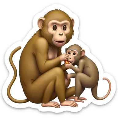 monkey eating a baboon sticker