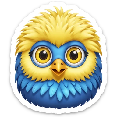 A cute bird used as an app icon sticker