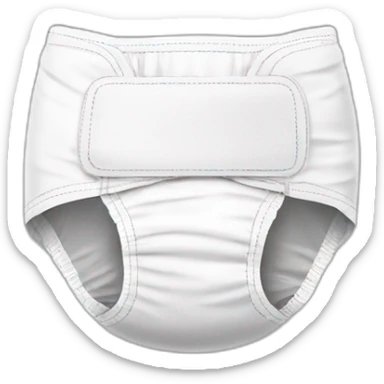 Think plain white disposable adult diaper sticker