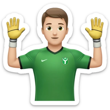 soccer goalkeeper standing arms out wide sticker
