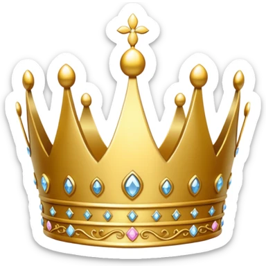 delicate princess crown sticker