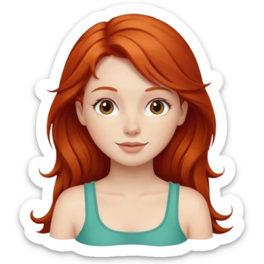 redhead girl relaxing sticker