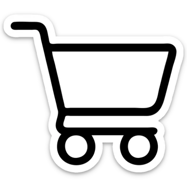 cart icon, clean and simple, outlined style sticker