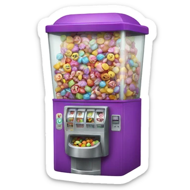 Candy machine sticker