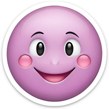 cute mauve smiley face sticker