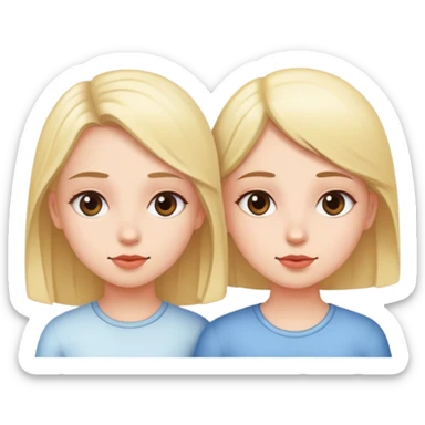 A Girl with her sister. sticker