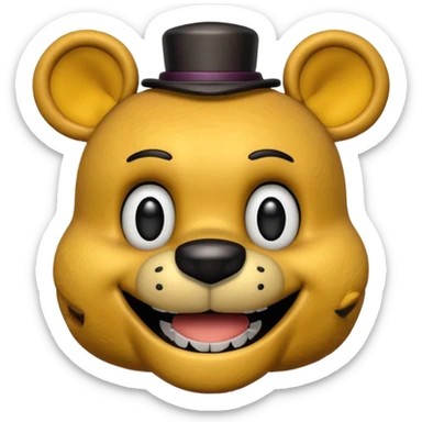 The head of Fredbear of five nights at Freddy sticker