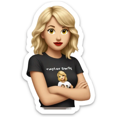 Girl in Taylor Swift T-shirt sticker