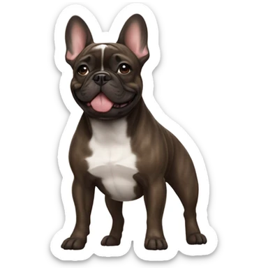 brindle french bulldog sticker