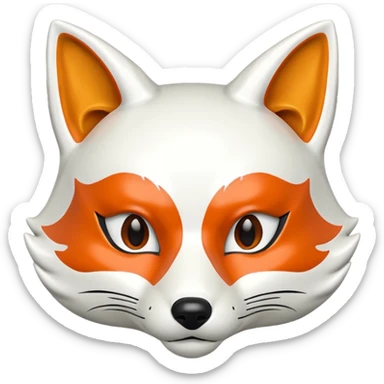 kitsune mask sticker