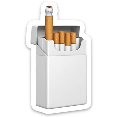 Hyperrealistic, mirco-detailed, cigarette pack, no emoji icons, no emoji faces, no human figures, isolated, 3d rendering sticker