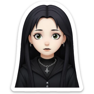 Studio Ghibli goth girl sticker
