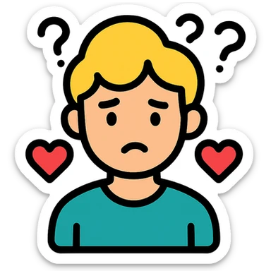 confused in-love person sticker
