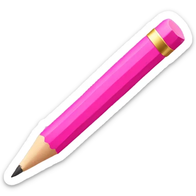 Pink pencil sticker