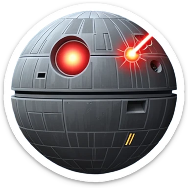 Death star firing at usa sticker