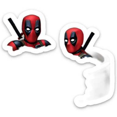 Deadpool's in jacuzzi sticker