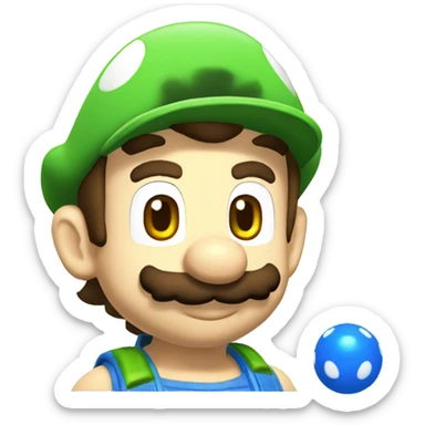 blue yoshi mario kart 8 sticker