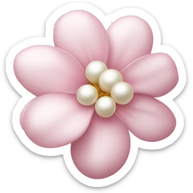 Pearl light pink flower sticker