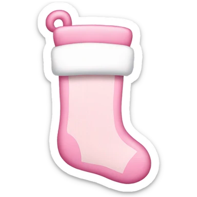  light pink Christmas stocking sticker