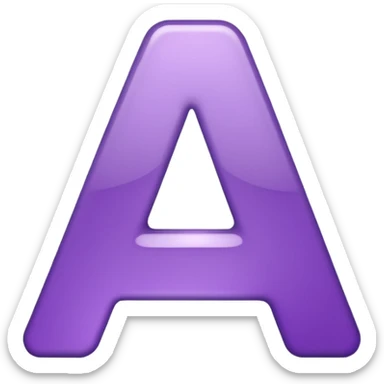 letter a purple sticker