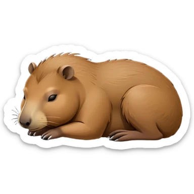 capybara sleeping  sticker