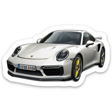 Porsche 911 turbo S with a californian plate  sticker