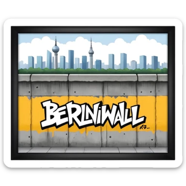 Berlin wall in Hong Kong sticker