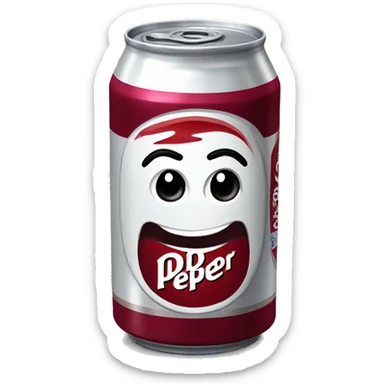 Dr pepper soda can sticker