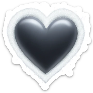 White heart sparkle sticker