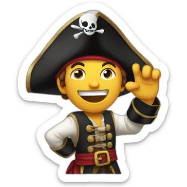 pirate salutation sticker