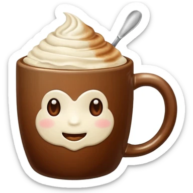 mocca with cream sticker