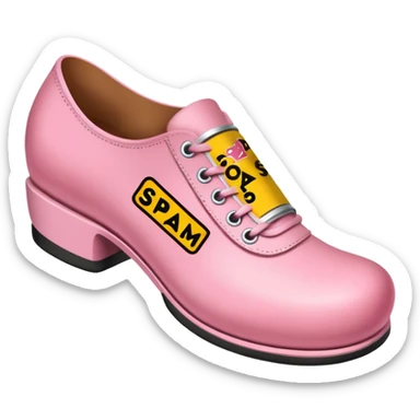 Moschino style spam can print shoe  sticker