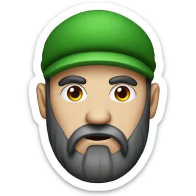 irish very angry man 30 years old with beard and hat sticker