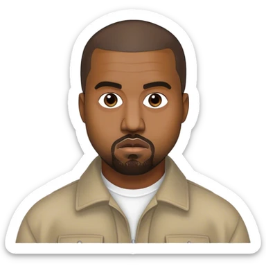 kanye west white sticker