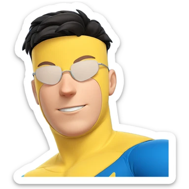 smiling boy in bodysuit sticker