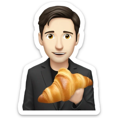 Pavel durov eats croissant sticker