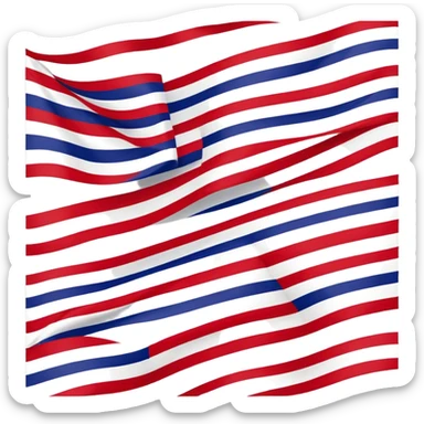 Thai flag with red, white, and blue horizontal stripes sticker